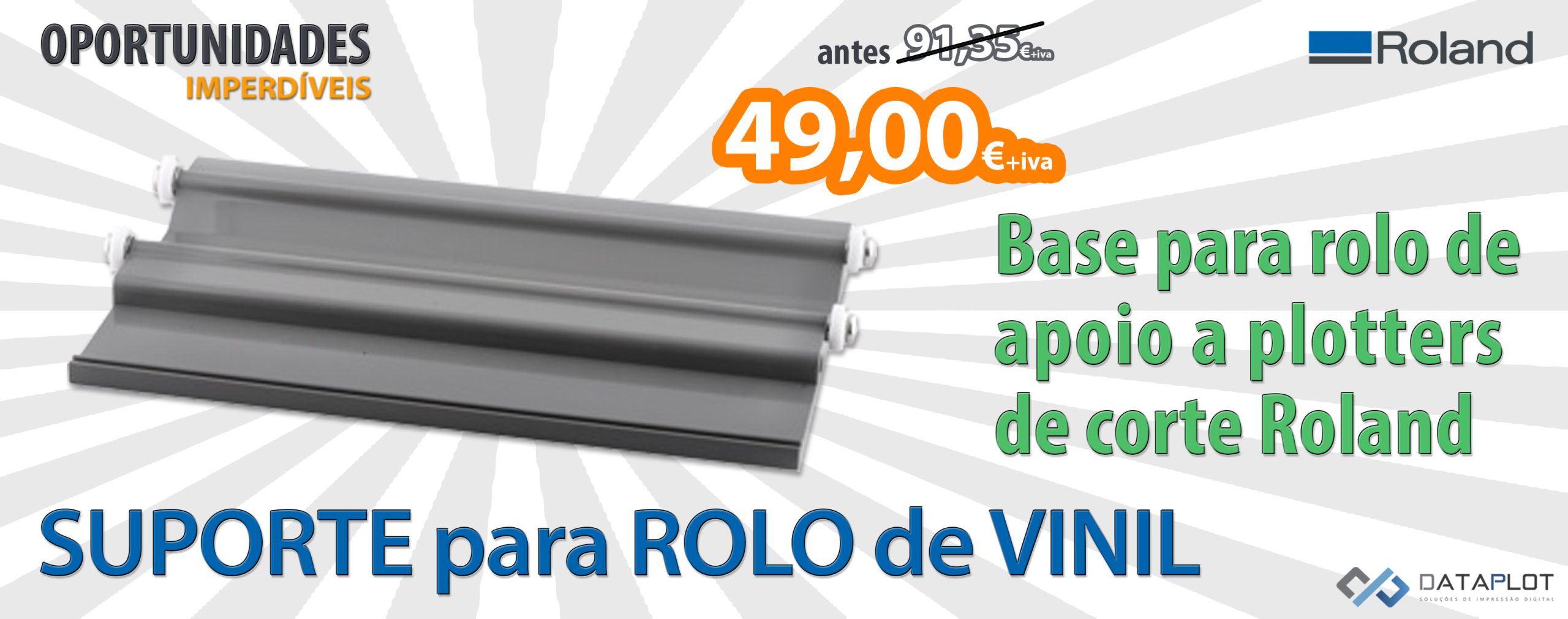 SUPORTE de ROLO para plotter de corte ROLAND